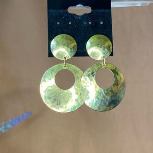 Gold two piece earrings